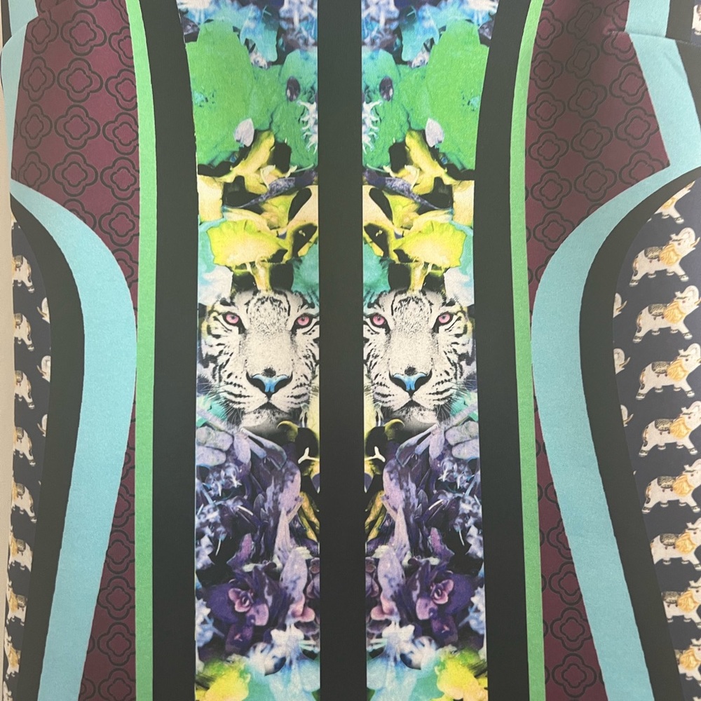 Clover canyon graphic flowers neoprene bodycon dress size small - Picture 6 of 13
